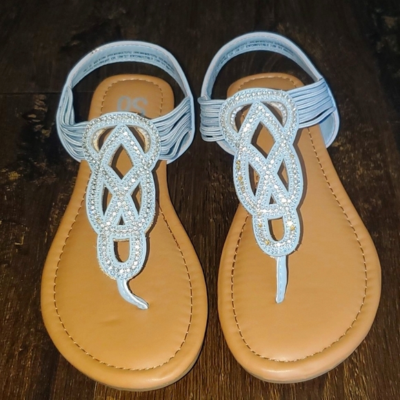 💙 SALE!! 💙 SO Blue Sandals BRAND NEW! - Picture 1 of 7
